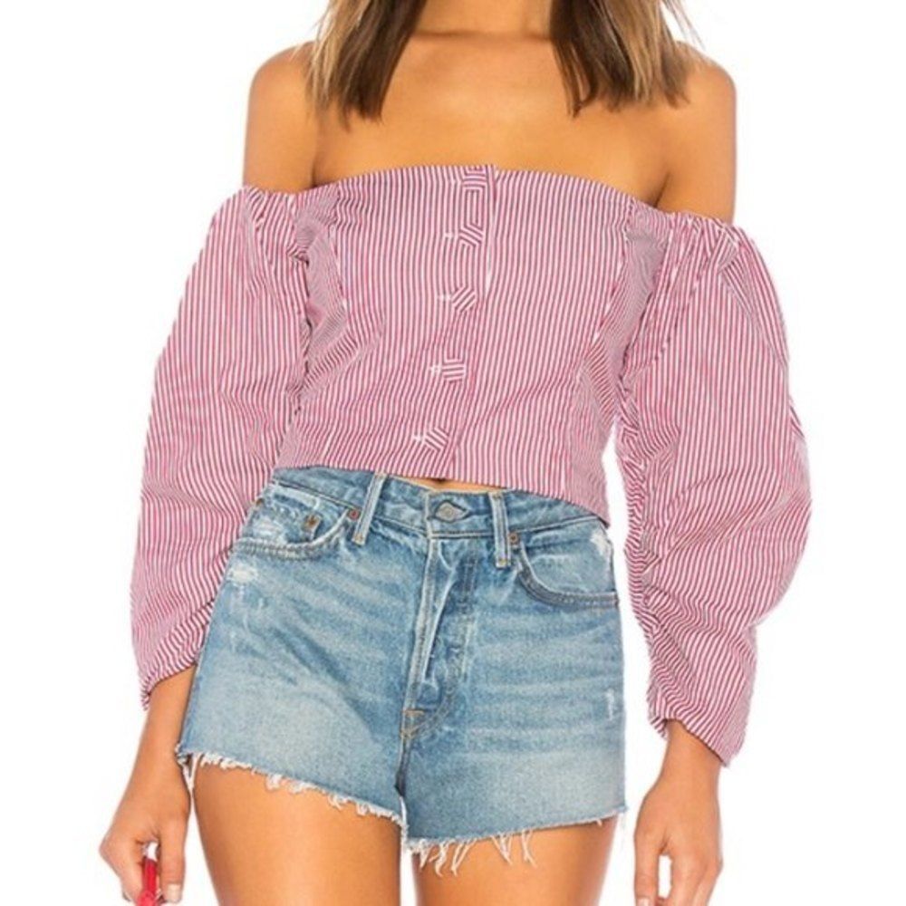 NWT Petersyn X Revolve Claret Harlow Top
